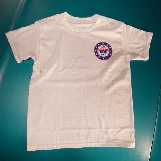 Rolling Free Youth Premium White T-shirt